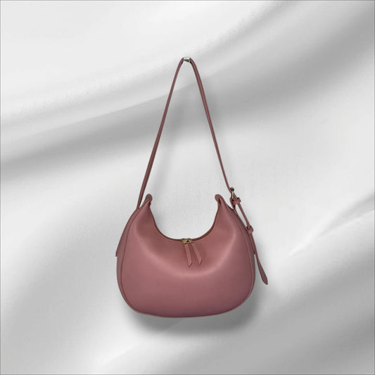Trendy Leather Shoulder Bag – Soft Hobo Design for Daily Use