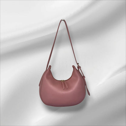 Trendy Leather Shoulder Bag – Soft Hobo Design for Daily Use