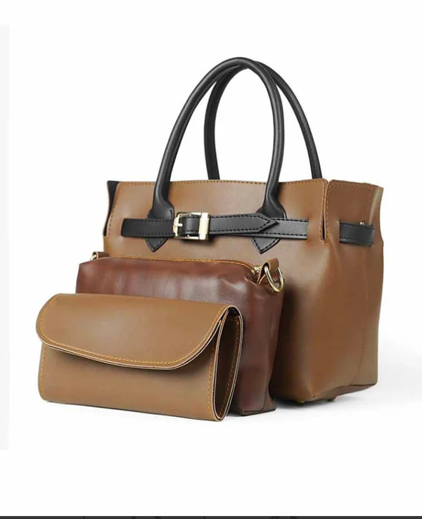 Modern Charm 3-Piece Handbag Set – Deep Edition