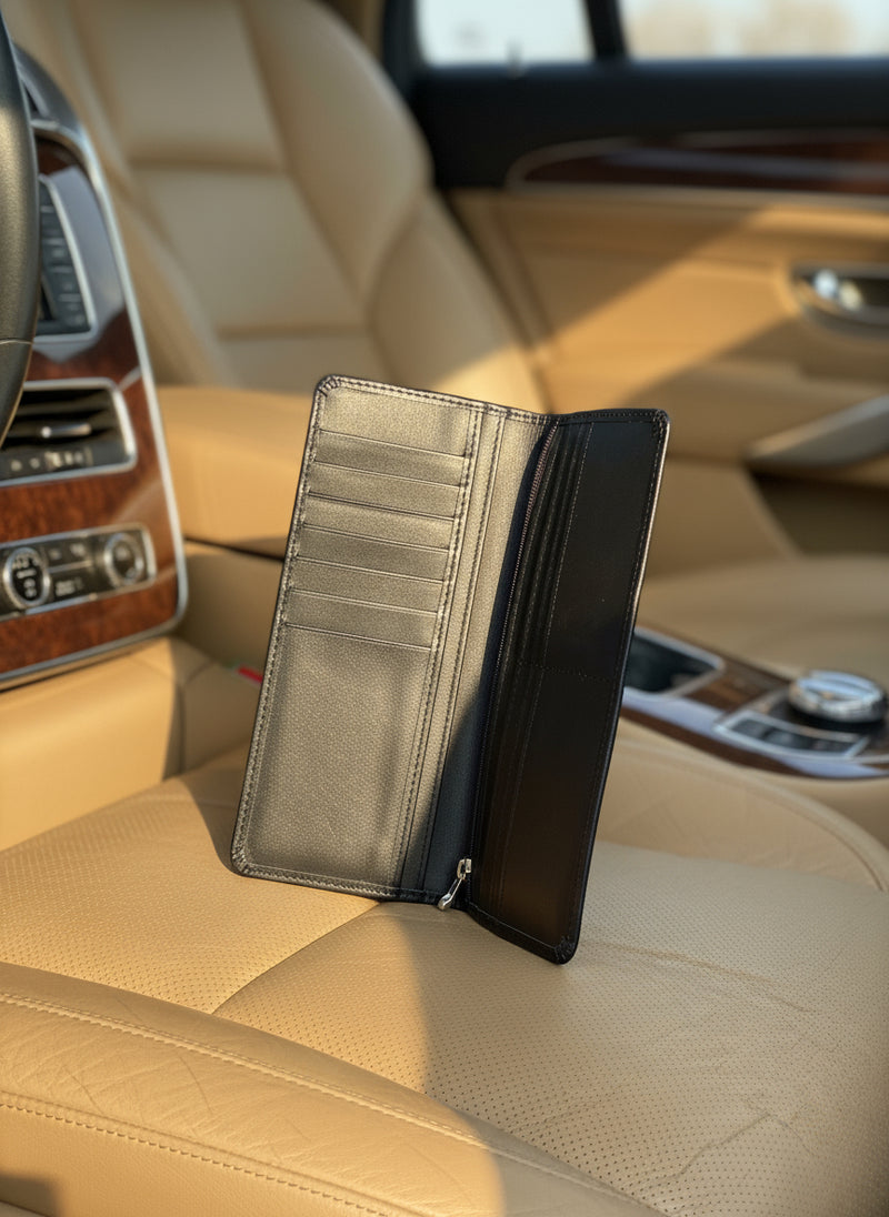 Urban Luxe Long Wallet – Sleek Leather Organizer