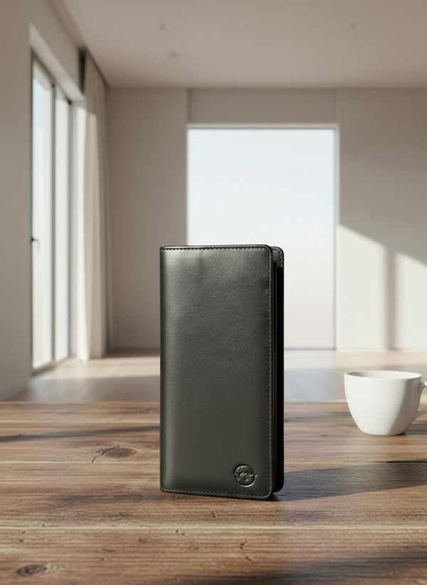 Urban Luxe Long Wallet – Sleek Leather Organizer